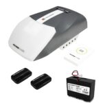 Motor de garaje para puertas levadizas Shark 1000, 3/4 HP uso Intensivo y silencioso + Batería de Respaldo Accesmatic