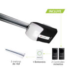 Kit de Herrajes Para Puerta de Garaje seccional de 3,66 metros de ancho x 2,44 metros de alto para 4 secciones hasta 100 Kg + Motor de 3/4 Hp Shark1000 - Imagen 4