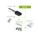 Kit de Herrajes Para Puertas levadizas de 5 secciones hasta 166 Kg + Motor Para Garaje 3/4 Hp FOX1000 - Imagen 6