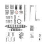 Kit de Herrajes Para Puerta de Garaje seccional de 3,66 metros de ancho x 2,44 metros de alto para  4 secciones hasta 100Kg KH100K - Imagen 12
