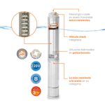 Bomba sumergible trifásica para pozo profundo 4", 8 GPM, descarga de 1.25", 2 HP. 220V SD408ME0200G - Imagen 3