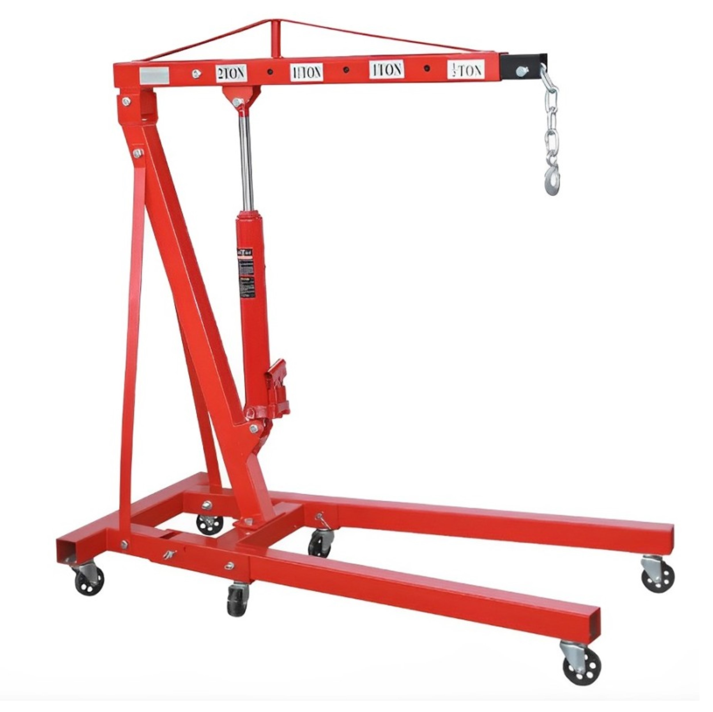 1 Grúa Para Motores de 2 Toneladas Para 2t Largo 1750 Mm Big Red T32002 - Imagen 1